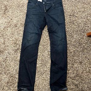 A GOLD E - AGOLDE Straight Fit Men's Skinny Jeans Indiana - Dark Blue Size 32